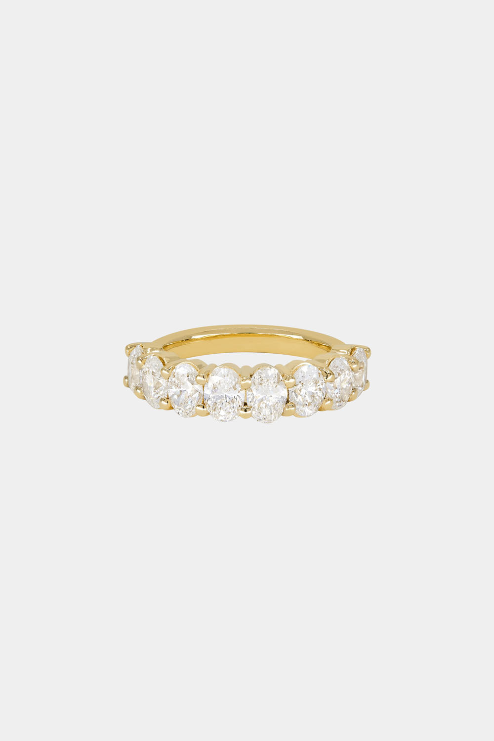 Oval Diamond Half Band | Gold