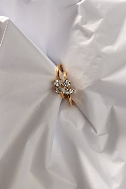 Marquise and Round Diamond Toi Et Moi Ring | 18K White Gold