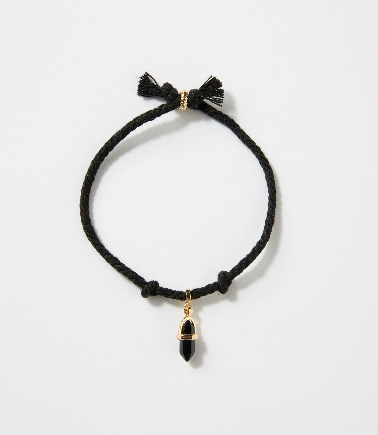 Gemstone Point Cord Bracelet
