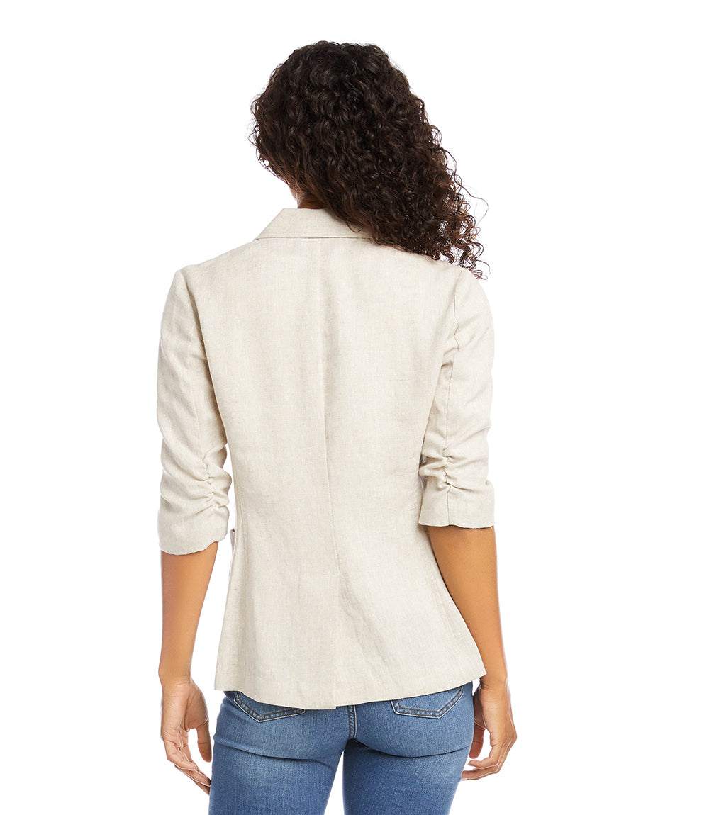 Ruched Sleeve Jacket