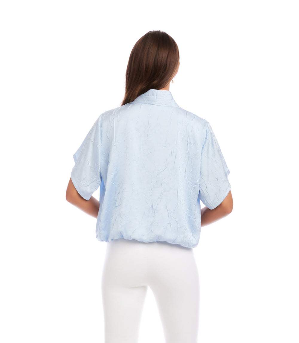 Petite Size Short Sleeve V-Neck Top