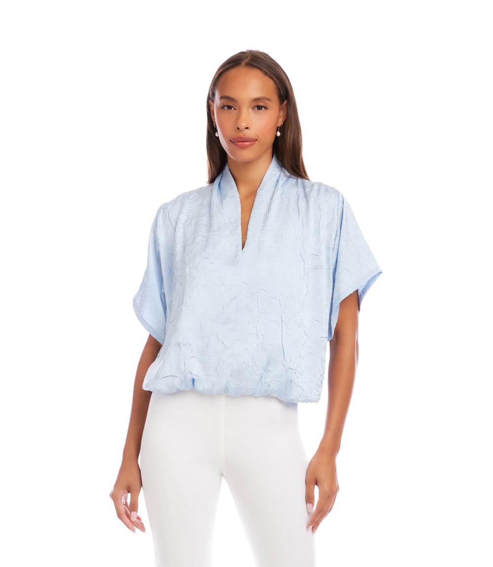 Short Sleeve V-Neck Top