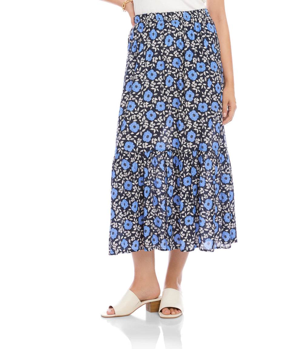 Front Slit Midi Skirt