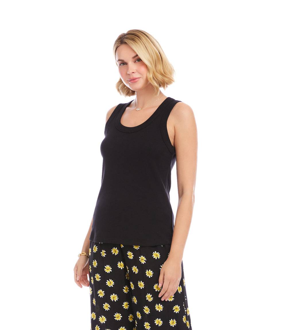 Ribbed Scoop Neck Tank