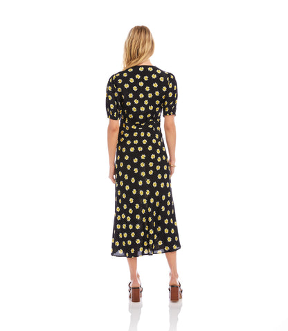 Puff Sleeve Bias Dress