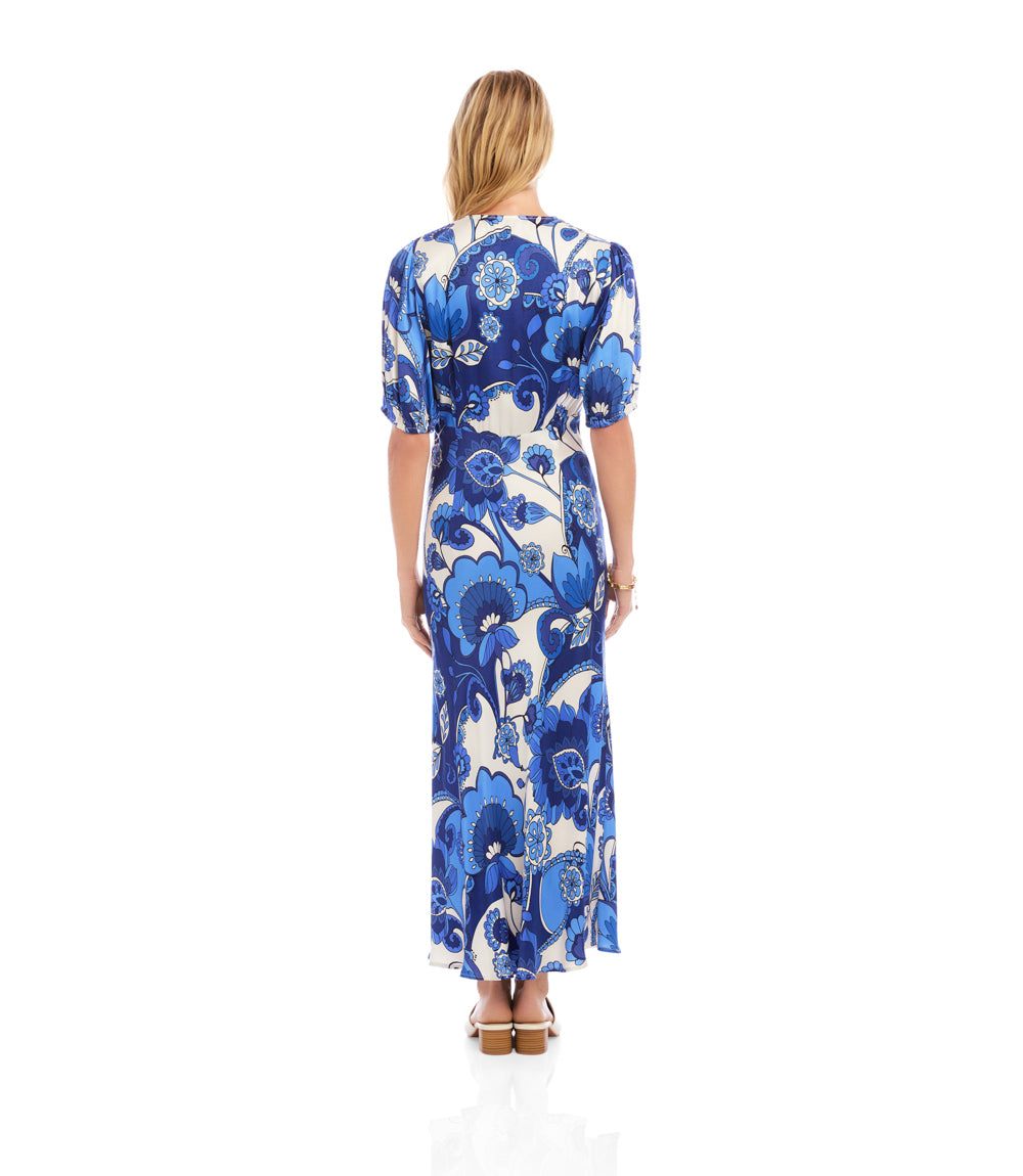 Puff Sleeve Bias Dress