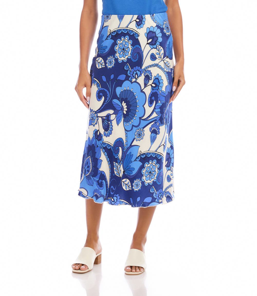 Bias Cut Midi Skirt