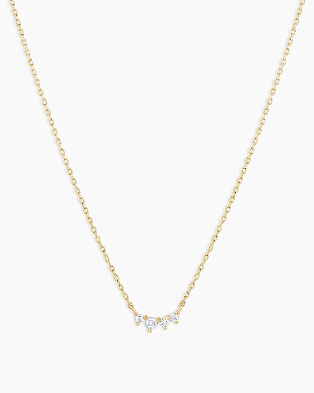 14K Diamond Cluster Necklace
