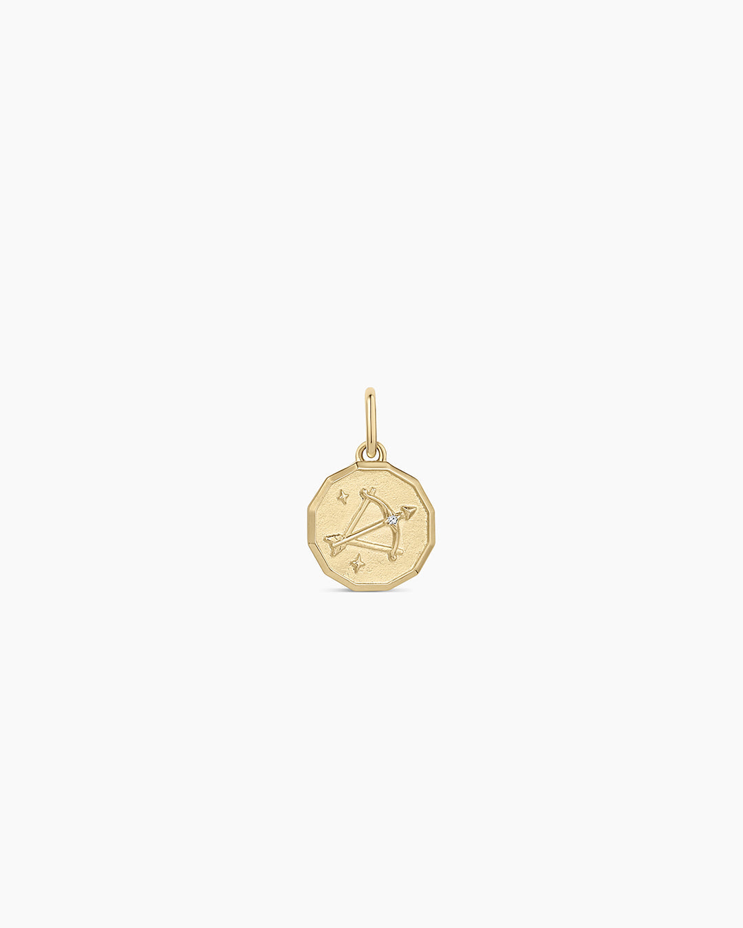 14K Diamond Zodiac Coin Charm