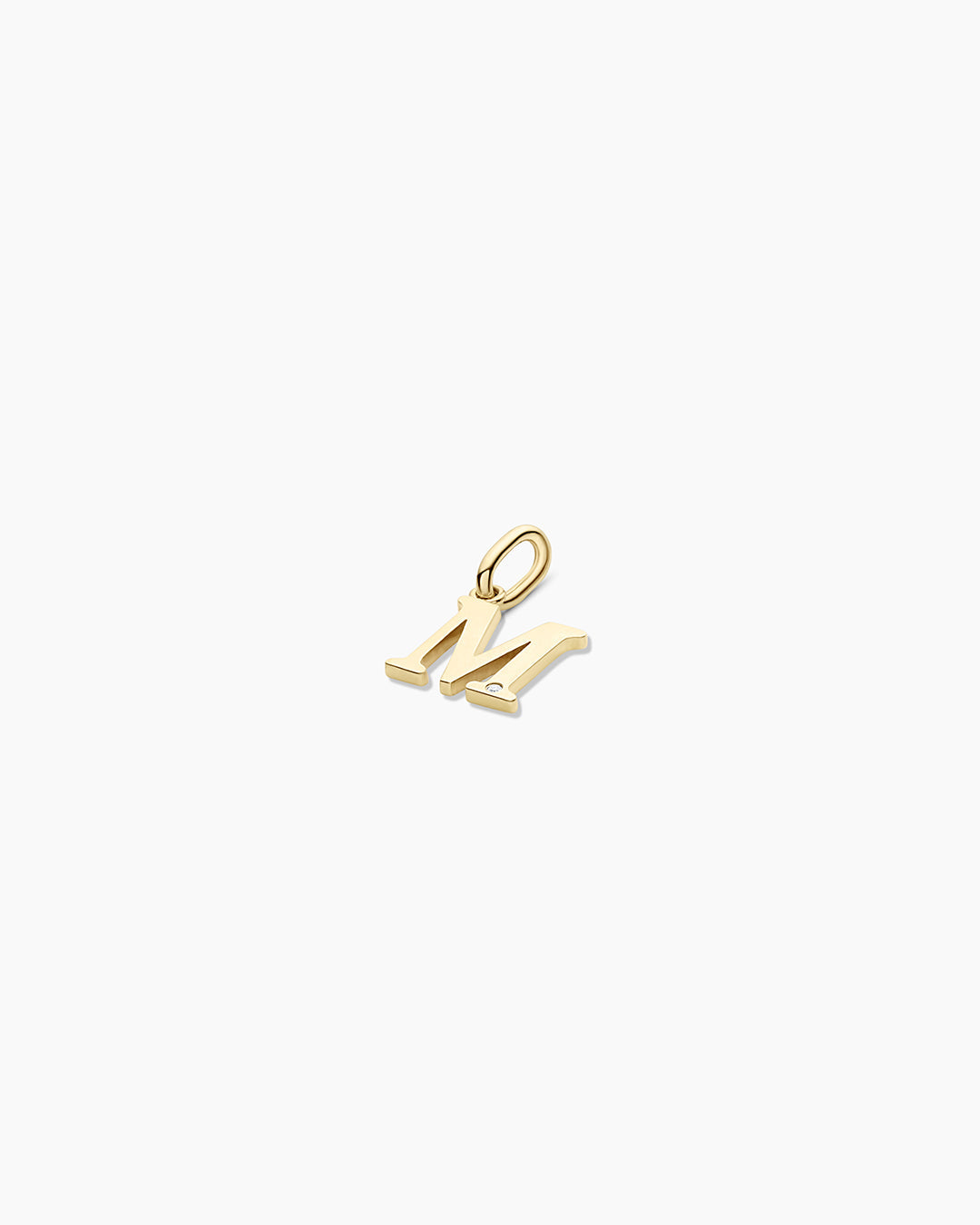 14K Diamond Vintage Alphabet Charm