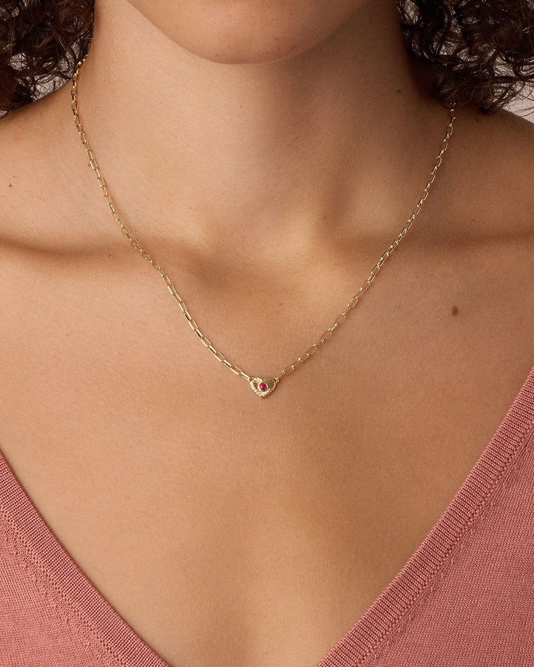 Birthstone Heart Necklace