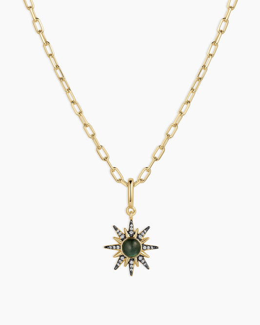 Vintage Burst Charm Necklace