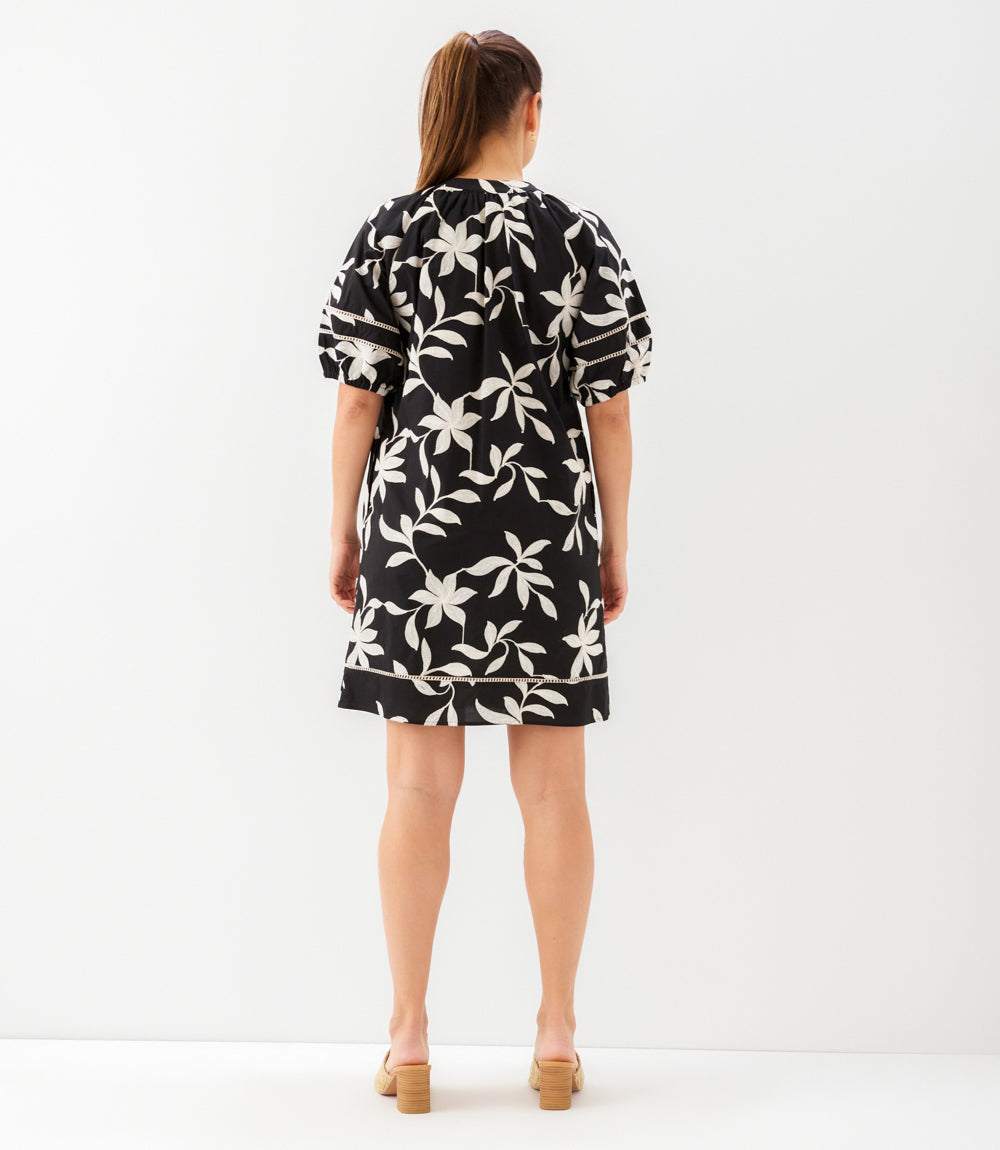Puff Sleeve Tassel Dress