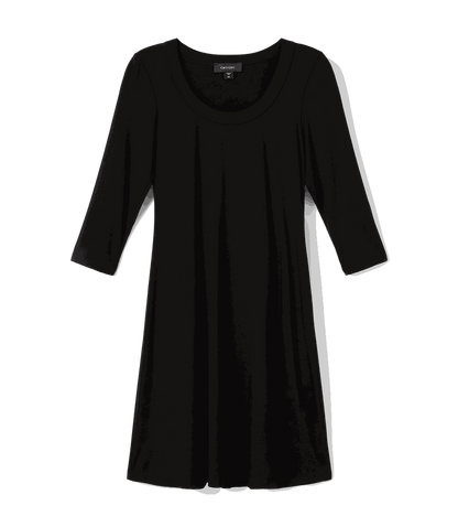 Petite Size Three Quarter Sleeve A-Line Dress