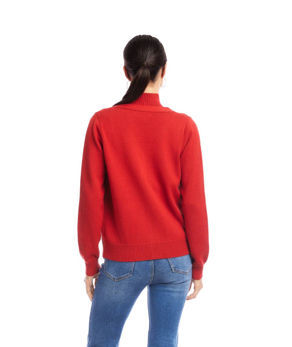 V-Neck Cardigan Sweater
