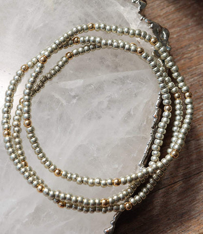 Beaded Crystal Bracelets, Set Of 3