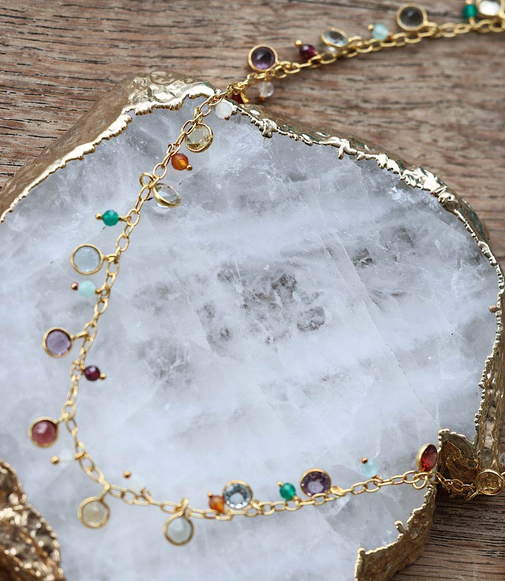 Multi Color Gemstone Necklace
