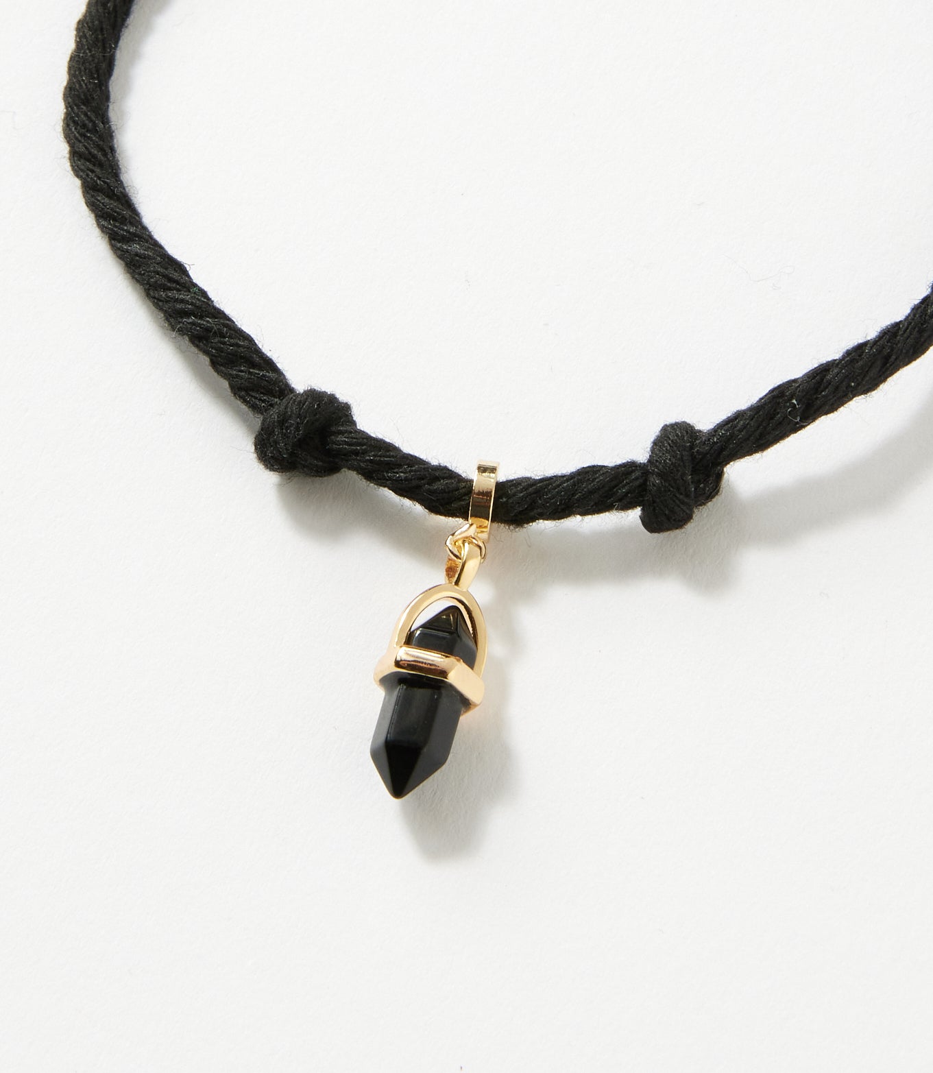 Gemstone Point Cord Bracelet