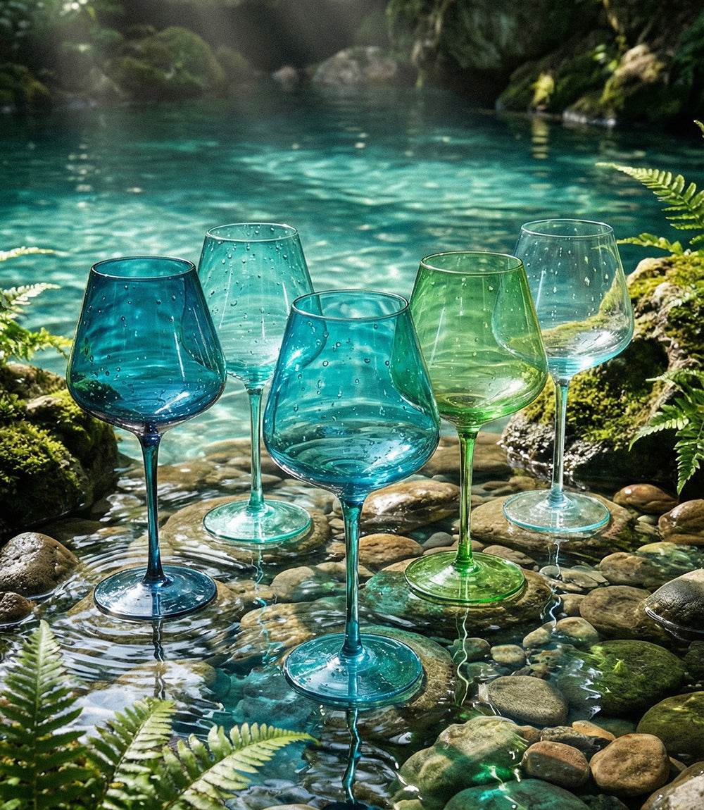 Colors Of Hawaii Wine Glasses, Set Of 5