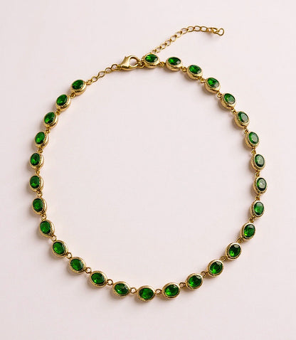 Gemstone Station Necklace