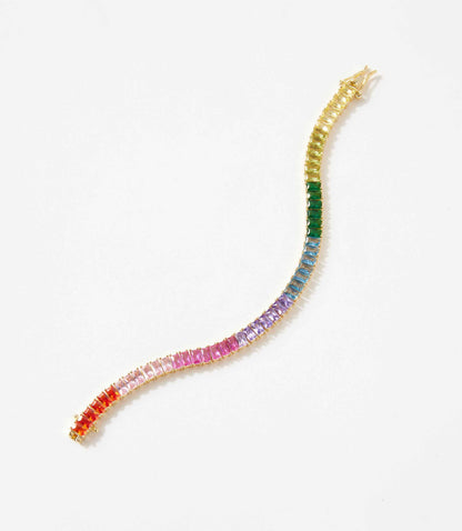 Prismatic Tennis Bracelet