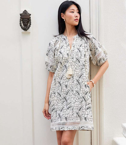 Puff Sleeve Tassel Dress