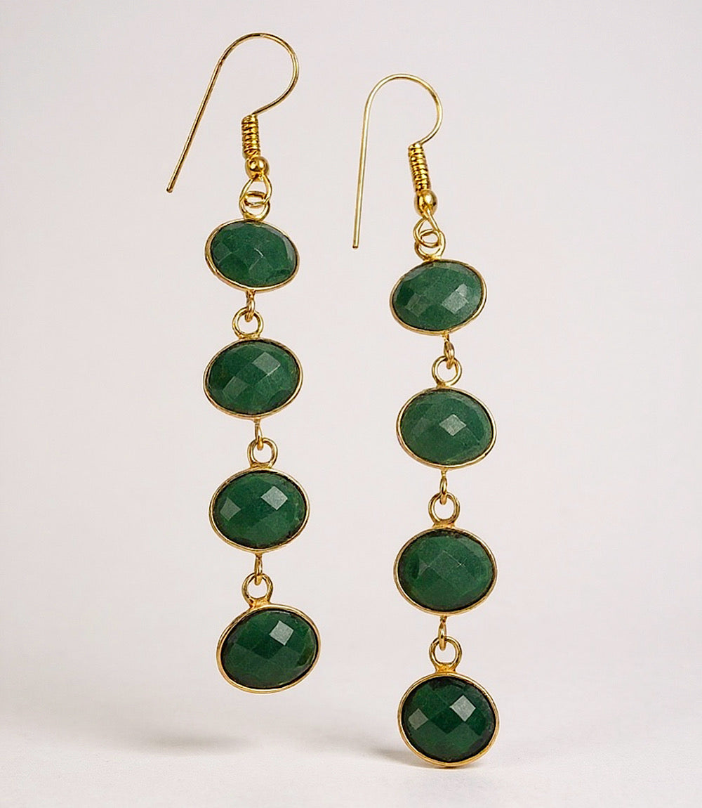 Four Drop Gemstone Earrings