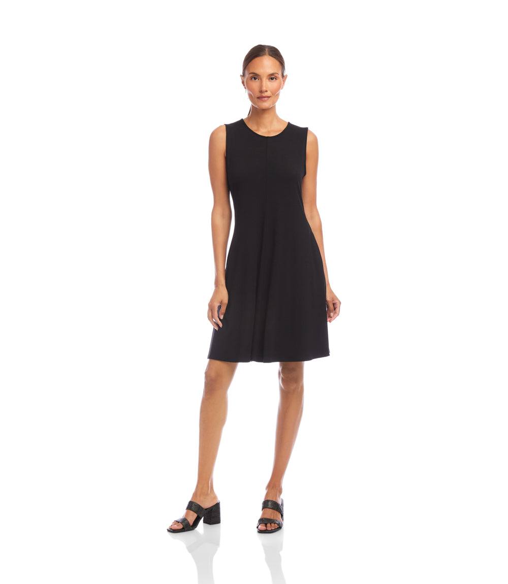 Petite Size Sleeveless Fit and Flare Dress