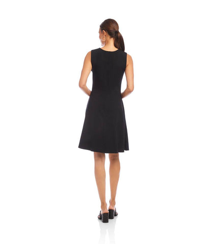 Petite Size Sleeveless Fit and Flare Dress