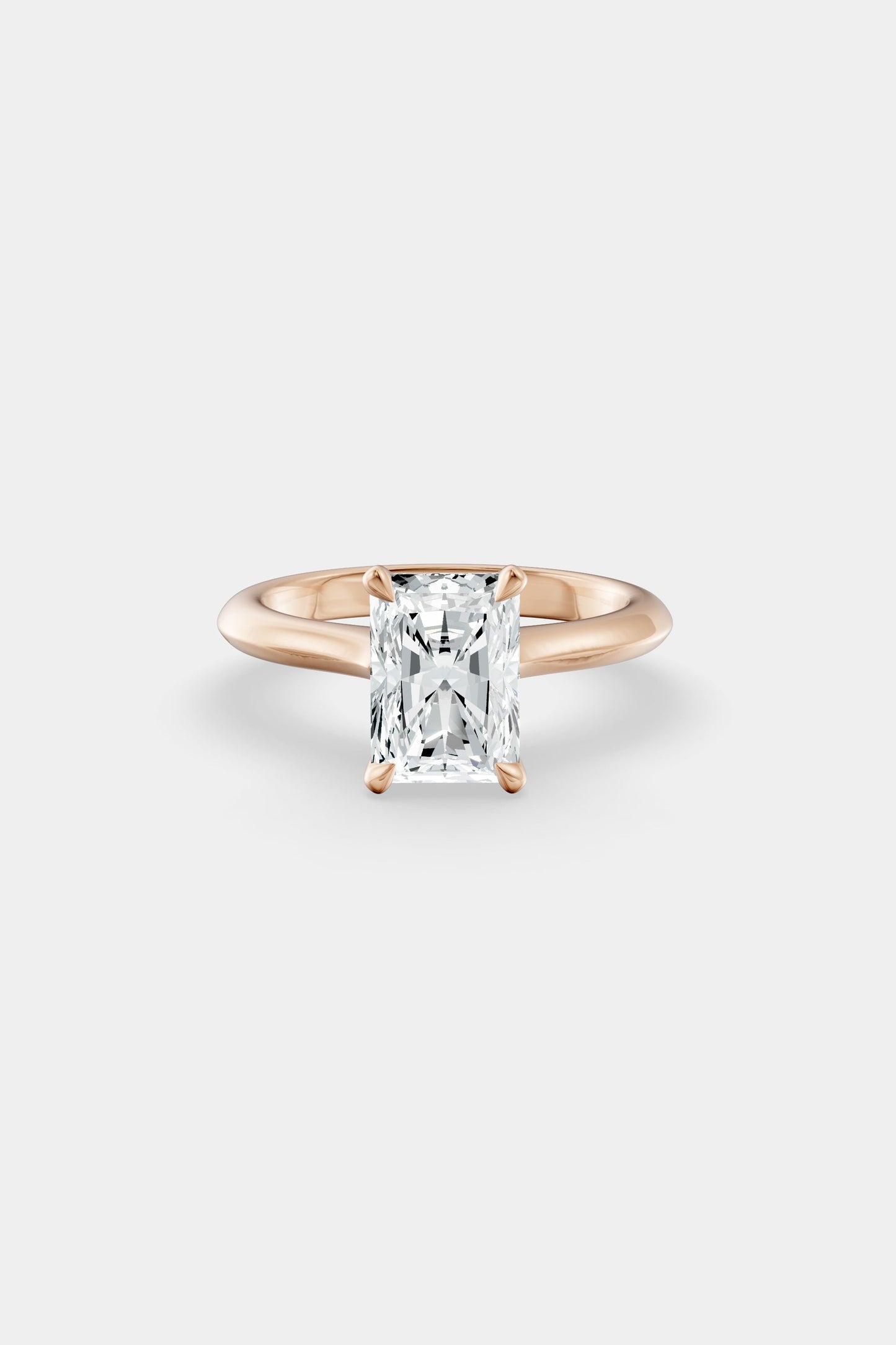 Diamond Solitaire Ring | Traditional Open-Style Band