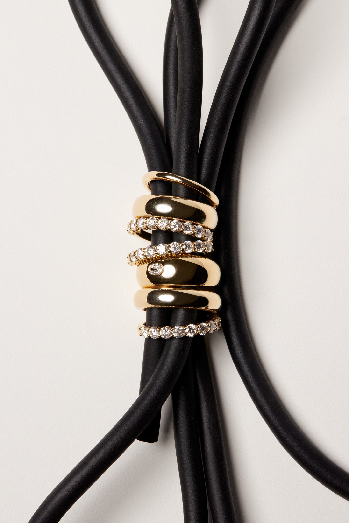 Double Band Georgie Ring | 18K White Gold