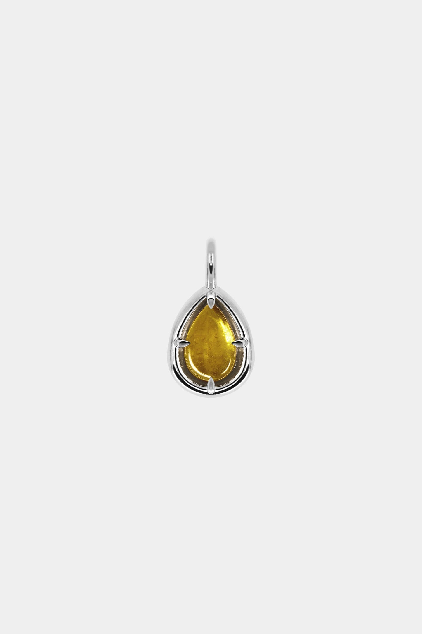 Pear Tourmaline Pendant | Silver