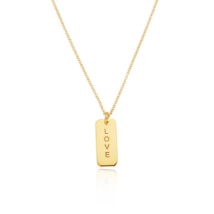 Gold Personalised Tag Necklace
