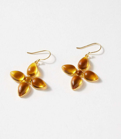 Dangling Gemstone Earrings