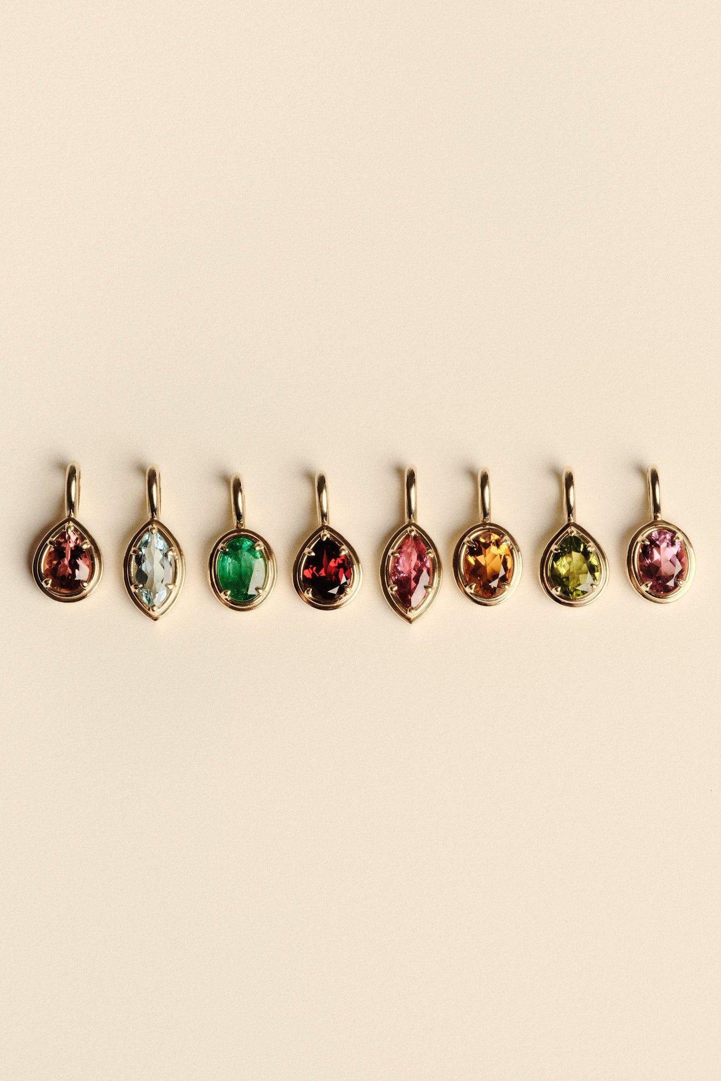 Roma Pear Gemstone Pendant | Yellow Gold