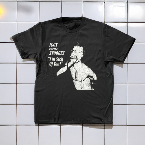 90's Stooges Sick Of You Promo Washed Black T-Shirt